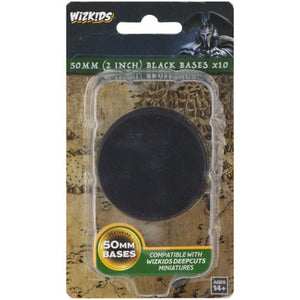 WizKids Deep Cuts Unpainted Miniatures: 50mm Round Base (10) Black Home page WizKids   