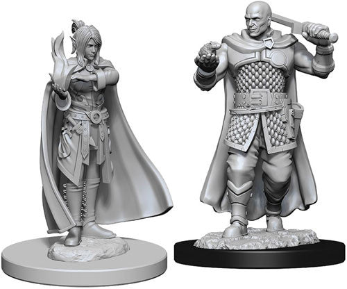 D&D Nolzur's Marvelous Unpainted Miniatures: Human Ranger & Moon Elf Sorcerer Miniatures WizKids   