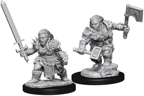 Pathfinder Deep Cuts Unpainted Miniatures: Dwarf Female Barbarian Miniatures WizKids   