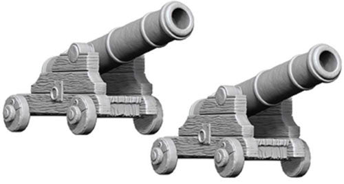 WizKids Deep Cuts Unpainted Miniatures: Cannons Miniatures WizKids   