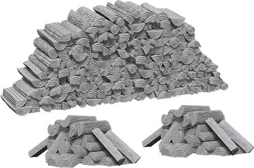 WizKids Deep Cuts Unpainted Miniatures: Piles of Wood Miniatures WizKids   