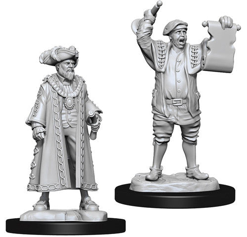 WizKids Deep Cuts Unpainted Miniatures: Mayor & Town Crier Miniatures WizKids   