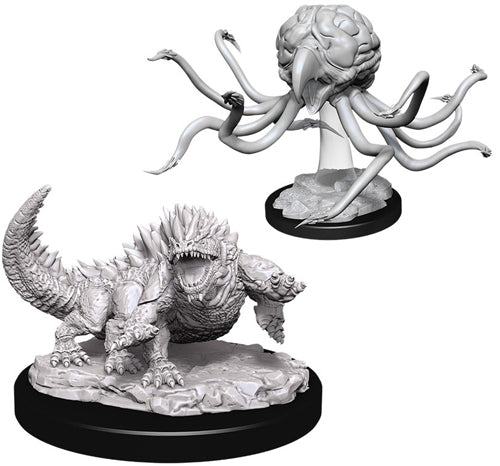 D&D Nolzur's Marvelous Unpainted Miniatures: Grell & Basilisk Miniatures WizKids   