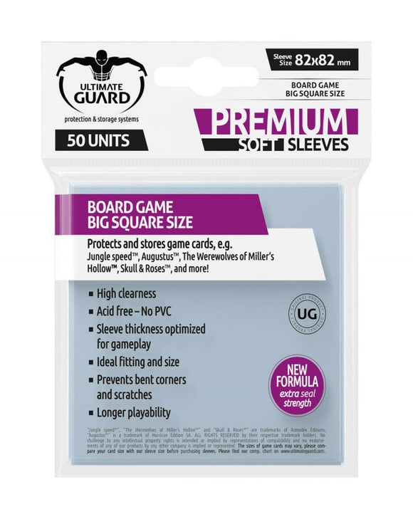 Ultimate Guard Premium Big Square 82x82mm Board Game Sleeves 50ct (10288) Home page Ultimate Guard   
