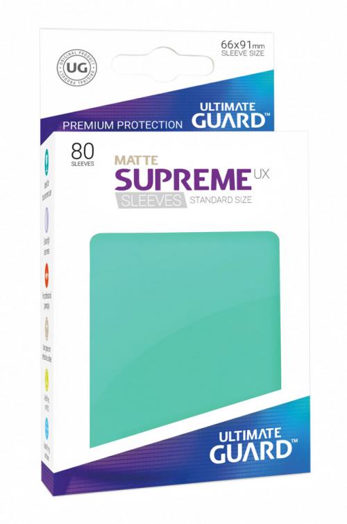 Ultimate Guard 80ct Standard Supreme UX Matte Sleeves Turquoise (10556) Home page Ultimate Guard   