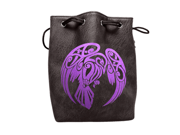 Easy Roller Black Leather Lite Raven Design Self-Standing Large Dice Bag Home page Easy Roller Dice   