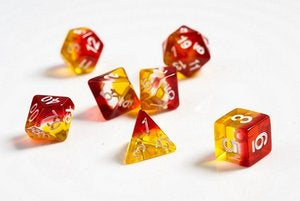 Sirius Dice Translucent Yellow-Clear-Red 7ct Polyhedral Set Dice Sirius Dice   