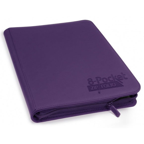 Ultimate Guard 8pkt Zipfolio XenoSkin Binder Purple (10438) Supplies Ultimate Guard   